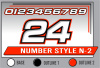 PRINTED NUMBER SET N-2